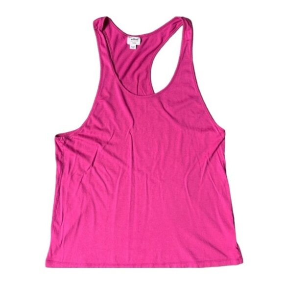 Aritzia Wilfred Tank Top sleeveless Racerback Pima Cotton Pink Size Small - Picture 1 of 15